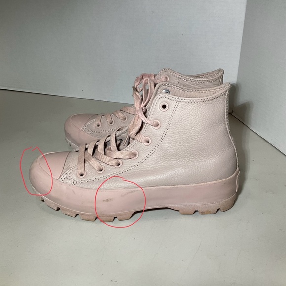 Converse CTAS Hi Lugged Mauve Monochrome Women's Platform Sneakers Size 8 - Picture 9 of 11